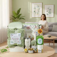 Panier-cadeau vert pour la Saint-Valentin 2026, kit de soins personnels frais pour elle, cadeaux pour la fête des mères, cadeaux d'anniversaire pour femmes, vente en gros