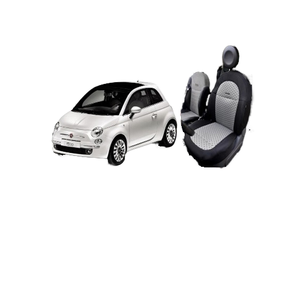 RIVEXTAUTO ST500D03 Fiat <span class=keywords><strong>500</strong></span> 2007 + <span class=keywords><strong>coprisedili</strong></span> Modulare grigio fodera posteriore con Start-lettino facile installazione - Product Image 1