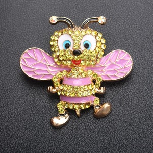 Broche de abeja con diamantes de imitación, pin de abeja colorido con detalles de cristal, joyerí<span class=keywords><strong>a</strong></span> de insectos de diseño original - Product Image 3
