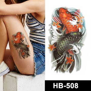 Tatouages temporaires pour le corps et les bras, motif poisson koi, pour femmes et hommes adultes - Product Image 4