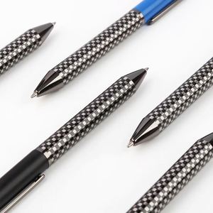 Two Tone Twist <b>Metal</b> Roller Pen With <b>Grid</b> Checkered Anti Slip Grip, Matte Upper Barrel Rotating Executive Signature Pen - Product Image 5