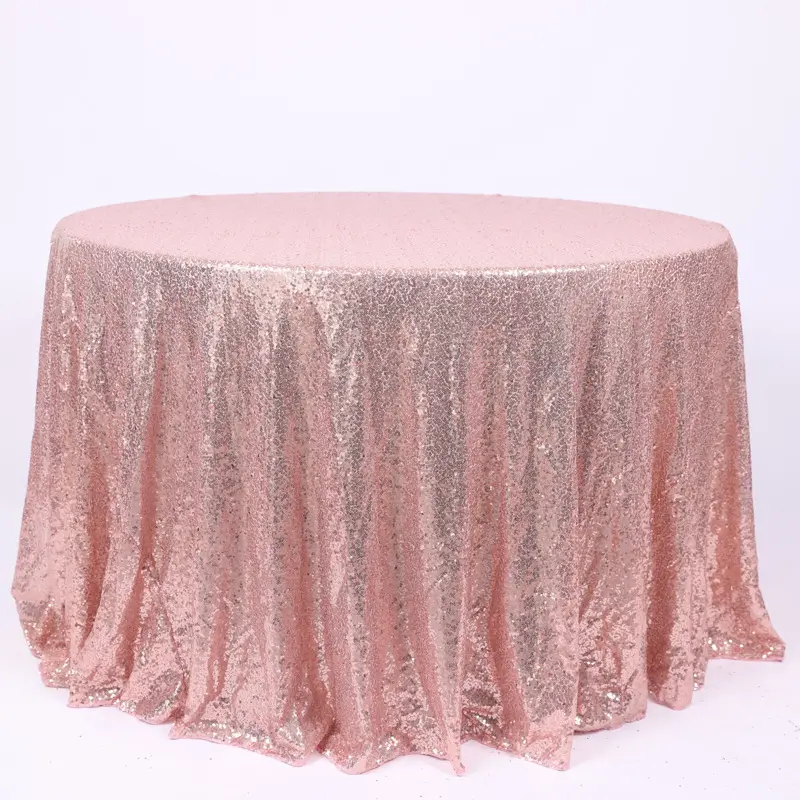 सेक्विन मेज़पोश दौर Sparkly गुलाब सोने टांगना टेबल कपड़ा सेक्विन कपड़े टेबल कवर के लिए शादी की जन्मदिन की पार्टी मेज सजावट