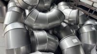Raccord de conduit spiralé industriel pour systèmes CVC, coude à 90 degrés en acier galvanisé, anti-corrosion, économie d'énergie, à enfiler