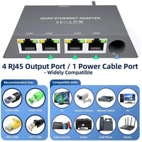 Adaptateur Ethernet 4 ports Starlink Standard 4/4X/Mini/V5 1 vers 4 pour Gen 3/V3/V4