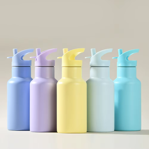Bouteille d'eau de sport en acier inoxydable à double paroi isolée sous vide, étanche, 350 ml, avec paille pour <span class=keywords><strong>la</strong></span> salle de sport, le <span class=keywords><strong>camping</strong></span>, <span class=keywords><strong>la</strong></span> randonnée - Product Image 2