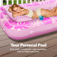 Lit flottant gonflable personnalisé en PVC pour piscine extérieure, avec dossier pour adultes, pour bronzer, tailles L et XL