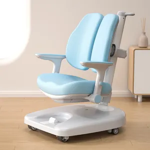 인체 공학적 스마트 어린이 연구 의자 잠글 수있는 바퀴 홈 가구 제조업체 어린이를위한 어린이 높이 조절 의자