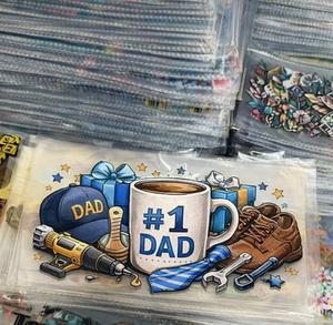 Autocollants de transfert UV DTF Premium pour la Fête des Pères, pour canettes en verre Libbey de 16 oz, thème BBQ Grill Papa, imperméables, permanents, à appliquer par frottement - Product Image 2