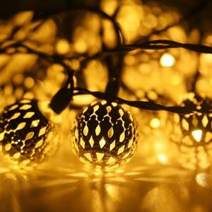 Décoration solaire pour jardin extérieur, lumières marocaines en forme de boule, guirlandes lumineuses pour arbre de Noël, éclairage pour intérieur et extérieur, fêtes - Product Image 4