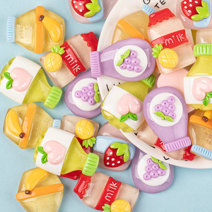 เครื่องประดับรูปสัตว์การ์ตูน 3 มิติ ยี่ห้อ Pretty <span class=keywords><strong>Fox</strong></span>  ทำจากเรซิ่นเรืองแสงในที่มืด  แบบ DIY ใช้กาวครีม  เป็นมิตรกับสิ่งแวดล้อม  รูปทรงขวดเครื่องดื่มผลไม้ - Product Image 5