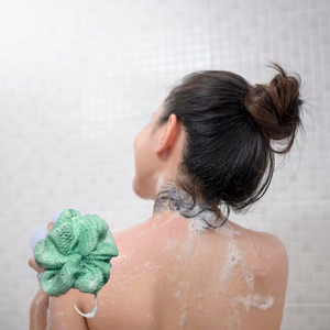 Éponge de bain exfoliante africaine authentique OEM avec nœuds, éponge de douche pour le dos, éliminateur de peaux mortes, séchage rapide, en nylon, type loofah - Product Image 4