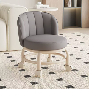 Tabouret à roulettes universel moderne et simple pour enfants et adultes, tabouret rond de style tendance, banquette de canapé - Product Image 5