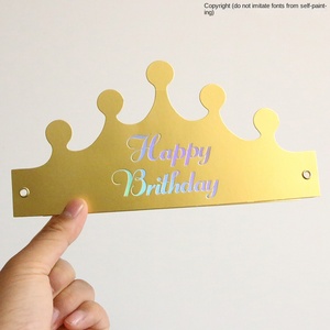 Có Thể Điều Chỉnh Kích Thước Gấp Giấy Hat Với Vàng Vương Miện Sinh Nhật Đảng Mũ Nón Cho Người Lớn Trẻ Em Cho Lễ Kỷ Niệm Trang Trí - Product Image 4