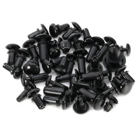 Rivet de poussée en plastique Nylon noir et blanc