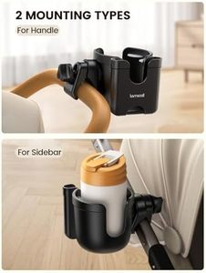 Lamicall bcsw04 2-in-1 chống trượt xe đẩy cup điện thoại chủ ổn định Tương thích uppababy Doona Nuna Jogger britax bugaboo Walker - Product Image 2
