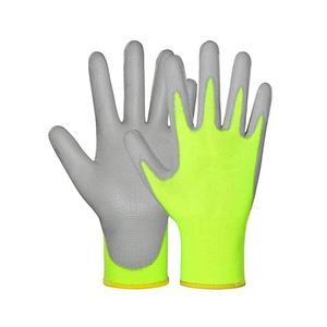 Gants de sécurité pour hommes, tricotés sans couture, haute visibilité, 7 oz, avec revêtement en nitrile conique antidérapant, personnalisables, vente en gros directe usine - Product Image 2