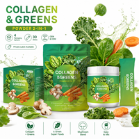 Poudre de Collagène et de Légumes Verts 2-en-1 : Mélange Superalimentaire avec Mélange de Champignons et de Légumes, Emballage Personnalisé, Fabricant en Marque Blanche