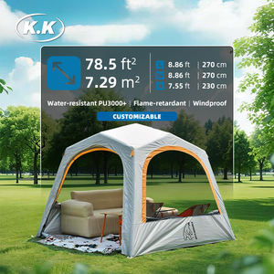 Kawagebo <span class=keywords><strong>Kamp</strong></span> (KK) 9' X 9' Gonflable 7.3 ㎡   Tente de camping familiale multifonctionnelle de luxe en tissu Oxford pour hayon de voiture - Product Image 1