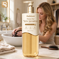 Shampoo sans sulfate 300 ml pour perruques et extensions de cheveux humains, nettoyant au pH équilibré avec huile d'argan pour cheveux secs et abîmés, personnalisé