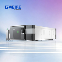 Nouvelle machine de découpe laser à fibre Gweike 4020 GAR à double plateau pour tôles et tubes