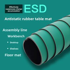 <span class=keywords><strong>ESD</strong></span> مكافحة ساكنة أخضر طاولة عمل مطاطية ثابتة حصيرة رف السلامة الكهربائية معدات دعم غرف الأبحاث وسادة مطاطية الكلمة - Product Image 3