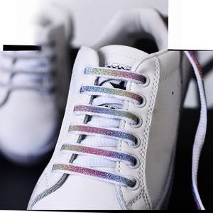 Fashion Sneakers <b>Shoelaces</b> Luminous Reflective Fluorescent Polyester Laser Sequin Weave Shoe Laces for Adult Children Wholesale - Product Image 3