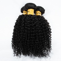Diferentes tipos de extensión de cabello rizado brasileño virgen, extensión de cabello humano brasileño rizado de 14-30 pulgadas