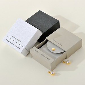 Custom Logo Sliding Drawer Square Jewelry Packaging <b>Box</b> Cardboard Paper Gift <b>Box</b> for <b>Earrings</b> Premium Jewelry <b>Box</b> - Product Image 5