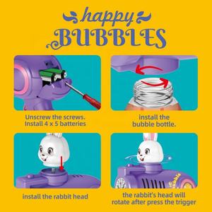 Máquina <span class=keywords><strong>de</strong></span> <span class=keywords><strong>burbujas</strong></span> eléctrica <span class=keywords><strong>de</strong></span> conejito <span class=keywords><strong>de</strong></span> Pascua <span class=keywords><strong>de</strong></span> 21 agujeros, juguete para niños al aire libre, fabricante <span class=keywords><strong>de</strong></span> <span class=keywords><strong>burbujas</strong></span> giratorio automático, pistola <span class=keywords><strong>de</strong></span> <span class=keywords><strong>burbujas</strong></span> con luces frías - Product Image 6
