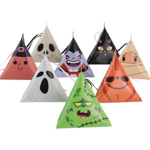 ハロウィーントライアングルシェイプトリートキャンディーボックスピラミッドペーパークッキーグッディボックスハロウィンパーティーギフト用 - Product Image 3