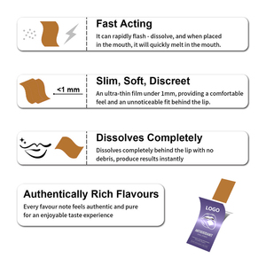 OEM / ODM chất chống oxy hóa bằng miệng bổ sung phim Dải với NAD + / CoQ10 / Vitamin C / Vitamin E/Resveratrol/quercetin/Stevia - Product Image 3