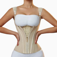 Hochelastischer Doppelkompressions-Taillengürtel mit Verstellbaren Riemen und Reißverschluss für Damen - Figurformender Bodyshaper für den Alltag