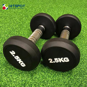 Mancuernas Comerciales en Lbs para Musculación y Fisicoculturismo Accesorios de Gimnasio para el Hogar Equipo de Pesas Libres de Goma Mancuernas Redondas de 5 Lbs - Product Image 6