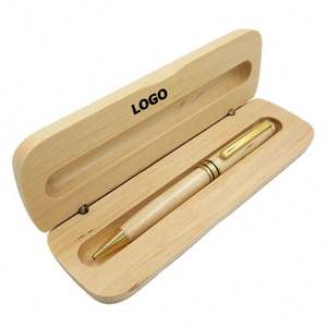 Custom Wooden Ballpoint Pen <b>Gift</b> <b>Set</b> with Engraved Logo for Corporate Promotion and Business Events - Product Image 1