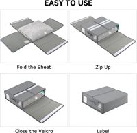 Boîte de rangement pliable pour ensemble de couvertures, organisateur de placard pour literie, vêtements, couvertures, draps