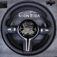 Volant de voiture en cuir pour BMW F30 F10 F15 F36 F20 F22 F25 F32 M3 M5 E46 E60 E70 E90 E91M4 F82 M5 M Volant sport