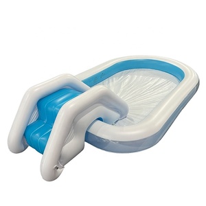 <span class=keywords><strong>Pataugeoire</strong></span> gonflable en PVC personnalisée avec <span class=keywords><strong>toboggan</strong></span> amovible, centre de jeux d'eau gonflable durable pour les enfants, le jardin et l'arrière-cour - Product Image 1