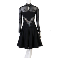 Offre Spéciale robe de danse latine femmes robe de compétition danse vêtements robe pour filles adultes Performance taille personnalisée diamant Look