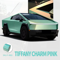 Film de protection automobile PPF Prelatek Long Warrent auto-réparant TiffanyCharm rose, effet bleu clair rose, résistant