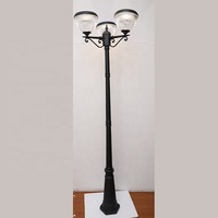 Lampe de poteau de clôture de jardin à énergie solaire ou électrique