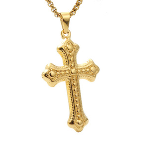 <b>Cross</b> Pendant Necklace Zinc Alloy Unisex Fashion Jewelry Gift - Product Image 1