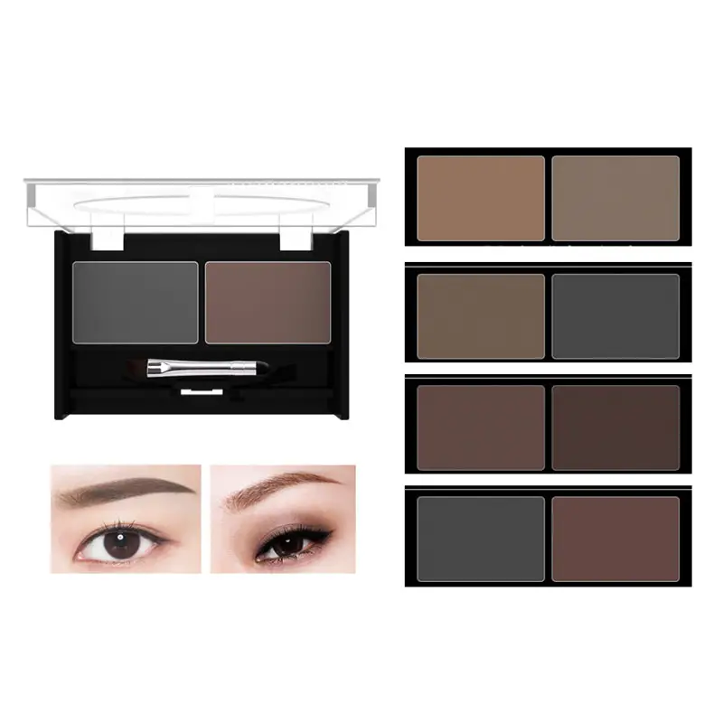 MYG Eyebrow Powder 4 Color Waterproof Eyeshadow Cake Makeup Eyebrow Powder Eye Shadow Eye Brow Palette + Brush Eyebrow Enhancer