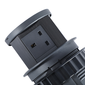 Tùy chỉnh 3-outlet PVC Nhôm Nhà Bếp bảng Ổ cắm điện <span class=keywords><strong>pop</strong></span>-up Máy tính để bàn sạc không dây Anh cắm tiêu chuẩn đánh giá 16A IP44 cấp - Product Image 1
