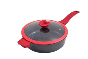 Ensemble de 10 casseroles et poêles antiadhésives en aluminium moulé sous pression avec fond à <span class=keywords><strong>induction</strong></span>, revêtement granit, directement de l'usine - Product Image 6