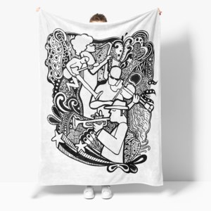 Couverture à Dessiner - C'est une couverture cadeau qui aide à soulager le stress et convient pour la relaxation et le divertissement DIY (dessin animé) - Product Image 2