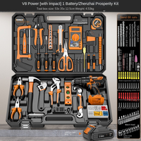 Ensemble complet d'outils multifonctionnels pour électriciens, boîte à outils ménagère, clé électrique, garantie 1 an, acier inoxydable 201, étui rigide