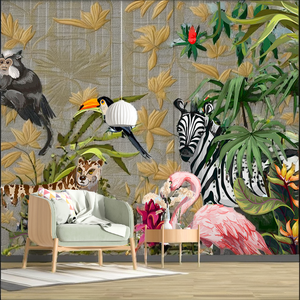 Murale 3D Tradizionale Fudi con Stampa in Rilievo, Adesivo Rimovibile Impermeabile in Vinile, Decorazione d'Interni con Stampa a Getto d'Inchiostro Floreale - Product Image 4