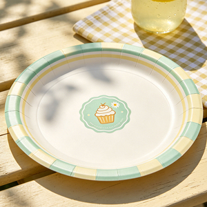 <span class=keywords><strong>Assiette</strong></span> en papier rigide non blanchie, résistante à la chaleur, de haute qualité, en bagasse de canne à sucre, anti-graisse, pour dîner, déjeuner, desserts et gâteaux - Product Image 1