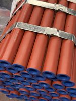 Tuyau en acier au carbone ERW certifié UL FM ASTM A795 Grade B, peint en rouge, extrémité rainurée, tuyau d'incendie SCH40