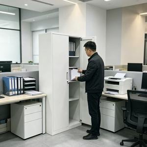 Armoire de bureau en acier avec tringle de suspension, armoire de classement et de rangement en métal, vente directe d'usine en Chine - Product Image 3
